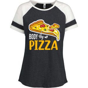 Body By Pizza Graphic Plus Size Shirt For Girl Boy Enza Ladies Jersey Colorblock Tee