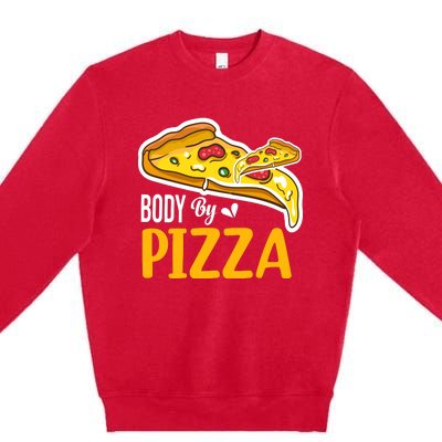 Body By Pizza Graphic Plus Size Shirt For Girl Boy Premium Crewneck Sweatshirt