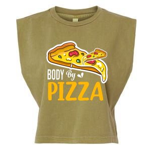 Body By Pizza Graphic Plus Size Shirt For Girl Boy Garment-Dyed Women's Muscle Tee