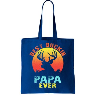 Best Buckin Papa Ever Funny Deer Hunting Fathers Day Gift Cute Gift Tote Bag