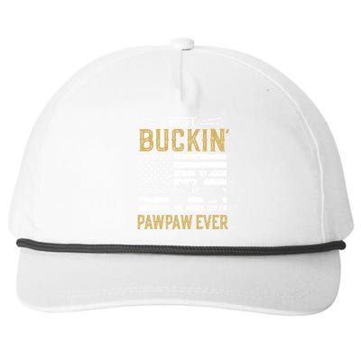 Best Buckin Pawpaw Ever Funny Gift Deer Hunter Cool Hunting Gift Snapback Five-Panel Rope Hat