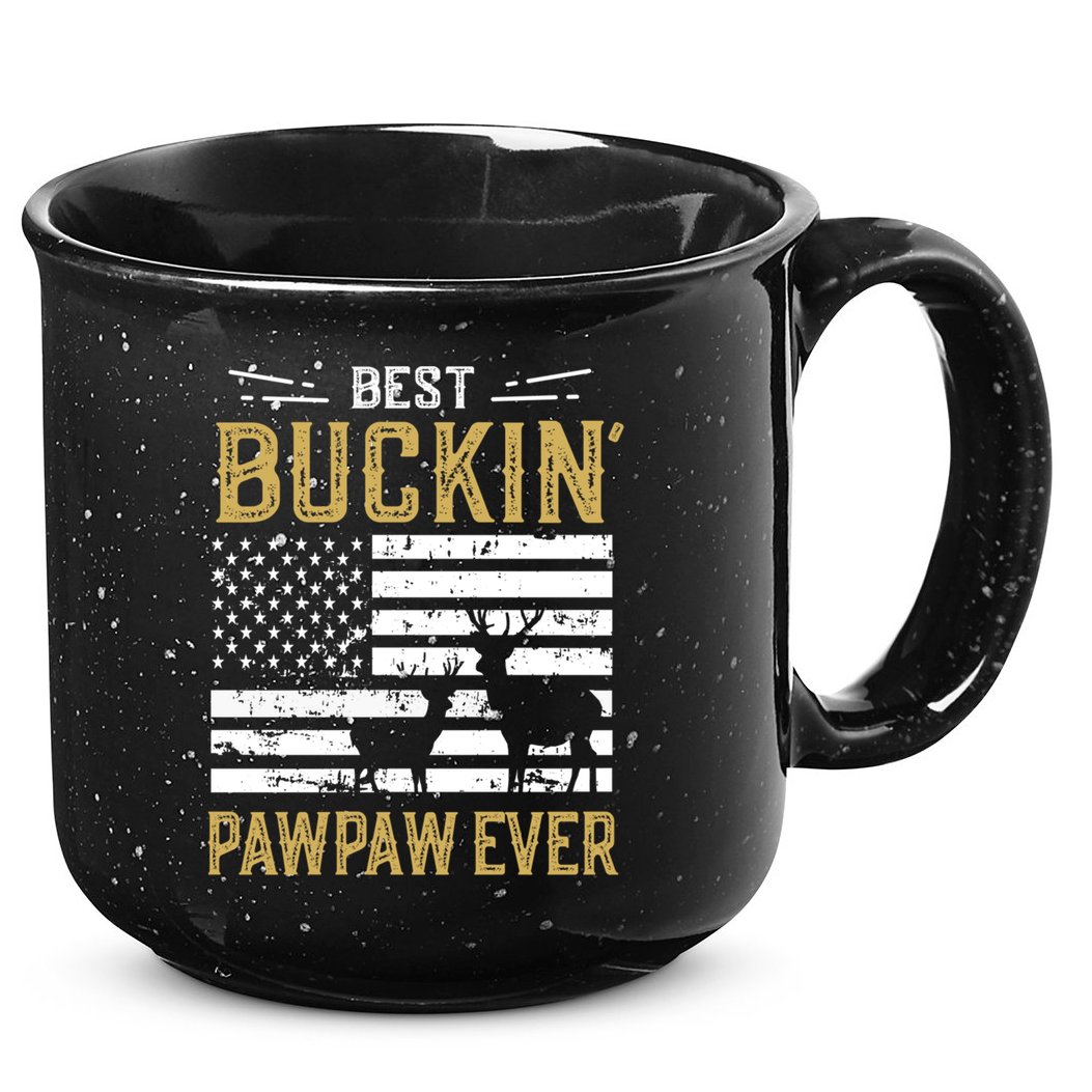 Best Buckin Pawpaw Ever Funny Gift Deer Hunter Cool Hunting Gift 15oz Campfire Ceramic Mug