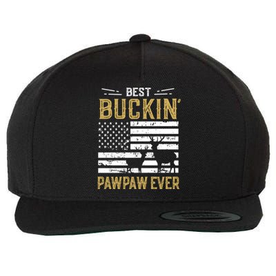 Best Buckin Pawpaw Ever Funny Gift Deer Hunter Cool Hunting Gift Wool Snapback Cap