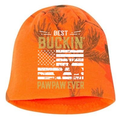 Best Buckin Pawpaw Ever Funny Gift Deer Hunter Cool Hunting Gift Kati - Camo Knit Beanie