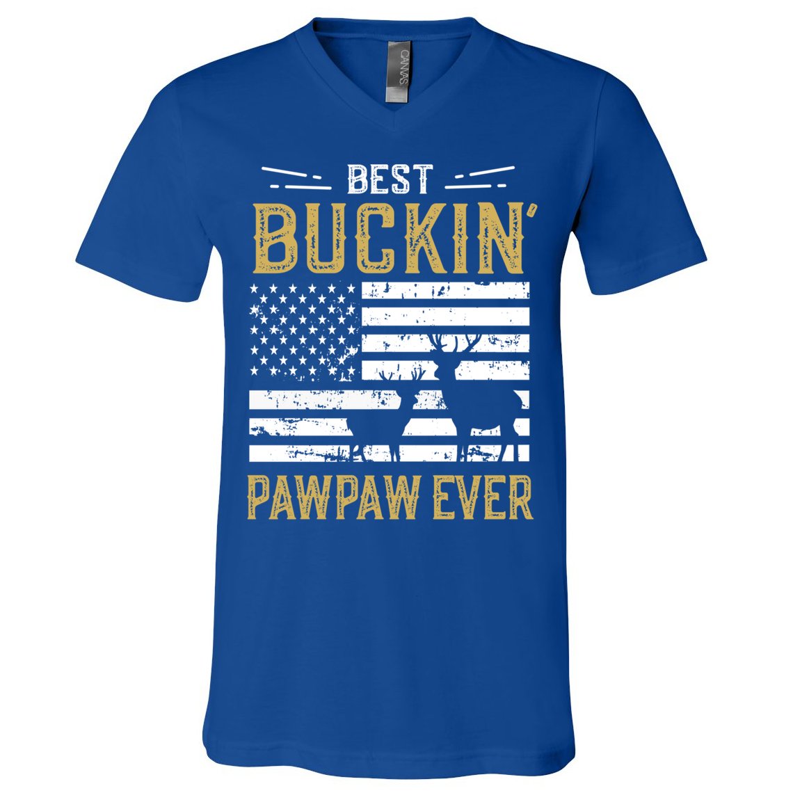 Best Buckin Pawpaw Ever Funny Gift Deer Hunter Cool Hunting Gift V-Neck T-Shirt