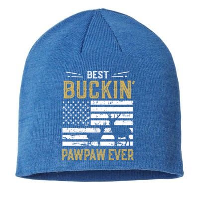 Best Buckin Pawpaw Ever Funny Gift Deer Hunter Cool Hunting Gift Sustainable Beanie