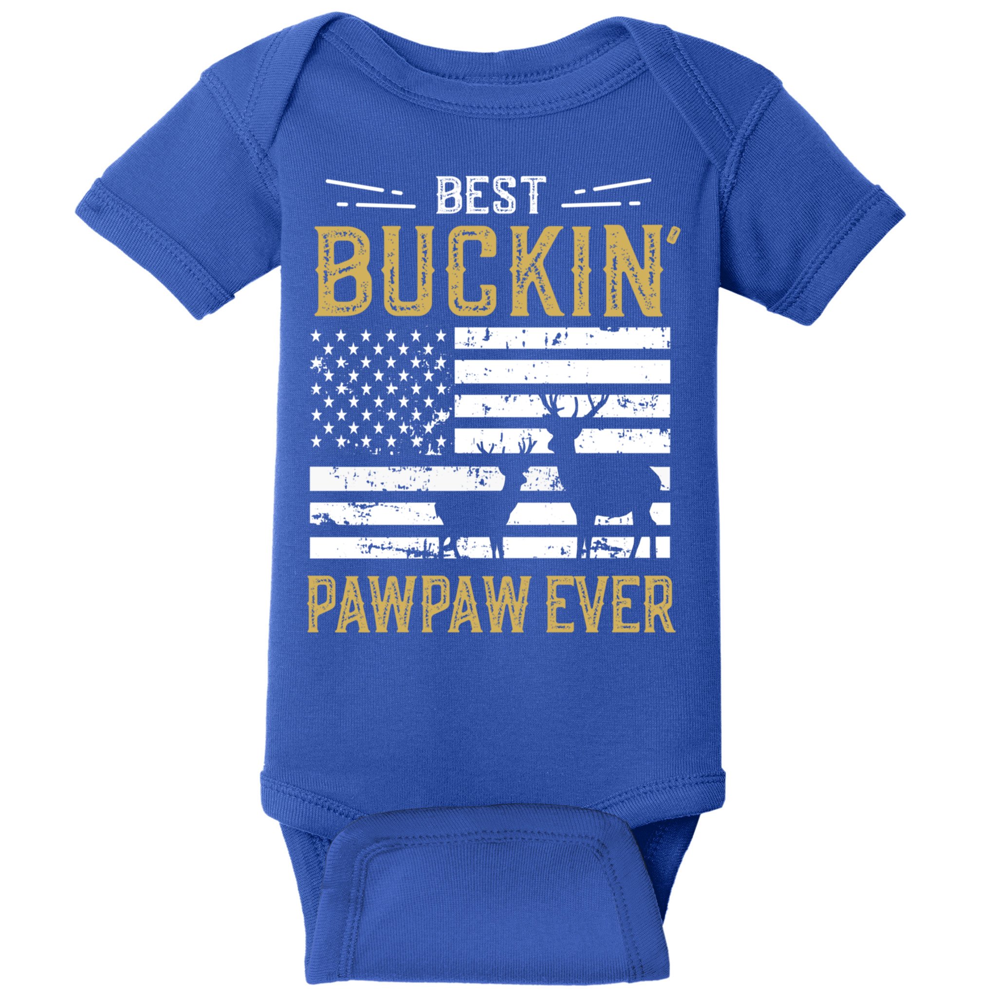 Best Buckin Pawpaw Ever Funny Gift Deer Hunter Cool Hunting Gift Baby Bodysuit