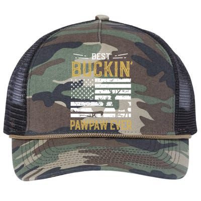 Best Buckin Pawpaw Ever Funny Gift Deer Hunter Cool Hunting Gift Retro Rope Trucker Hat Cap