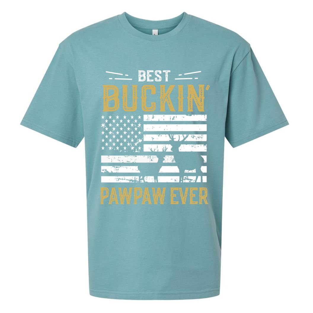Best Buckin Pawpaw Ever Funny Gift Deer Hunter Cool Hunting Gift Sueded Cloud Jersey T-Shirt