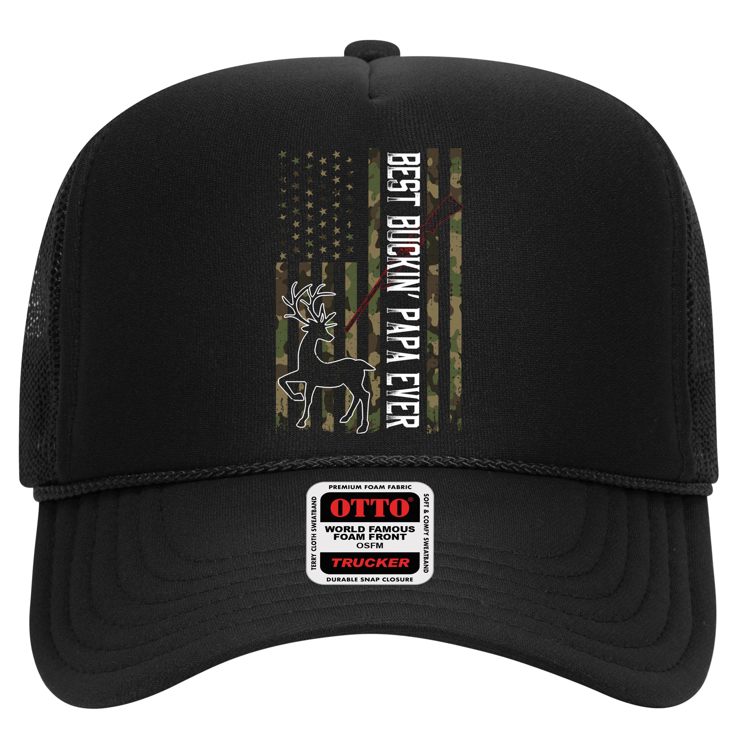 Best Buckin Papa Ever Gift Camo Deer Hunting Bucking Gift Hat