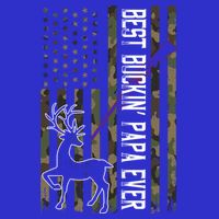 Best Buckin Papa Ever Gift Camo Deer Hunting Bucking Gift Premium T-Shirt