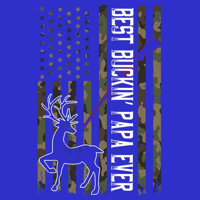 Best Buckin Papa Ever Gift Camo Deer Hunting Bucking Gift Premium T-Shirt