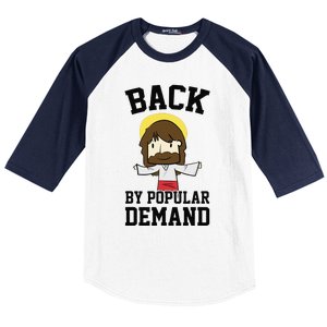 Back By Popular Demand Jesus Joke For Atheist Easter Baseball Sleeve Shirt