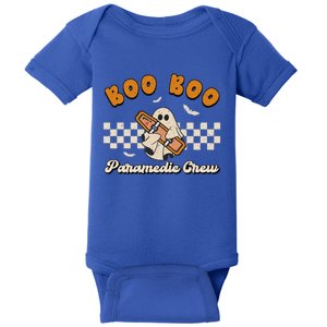 Boo Boo Paramedic Crew Retro Halloween Emt Spooky Ghost Team Gift Baby Bodysuit