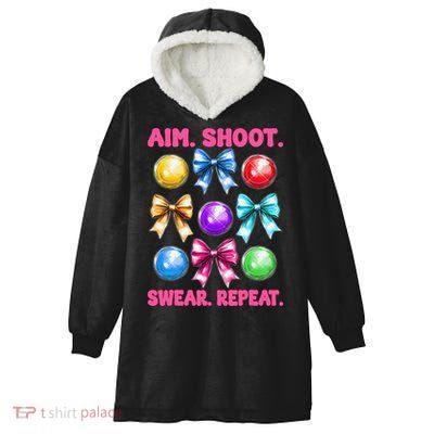 Bocce Ball Player Girl Mom Mothers Day Aim Shoot Swear Hooded Wearable Blanket