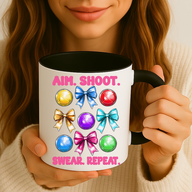 Bocce Ball Player Girl Mom Mothers Day Aim Shoot Swear Mug