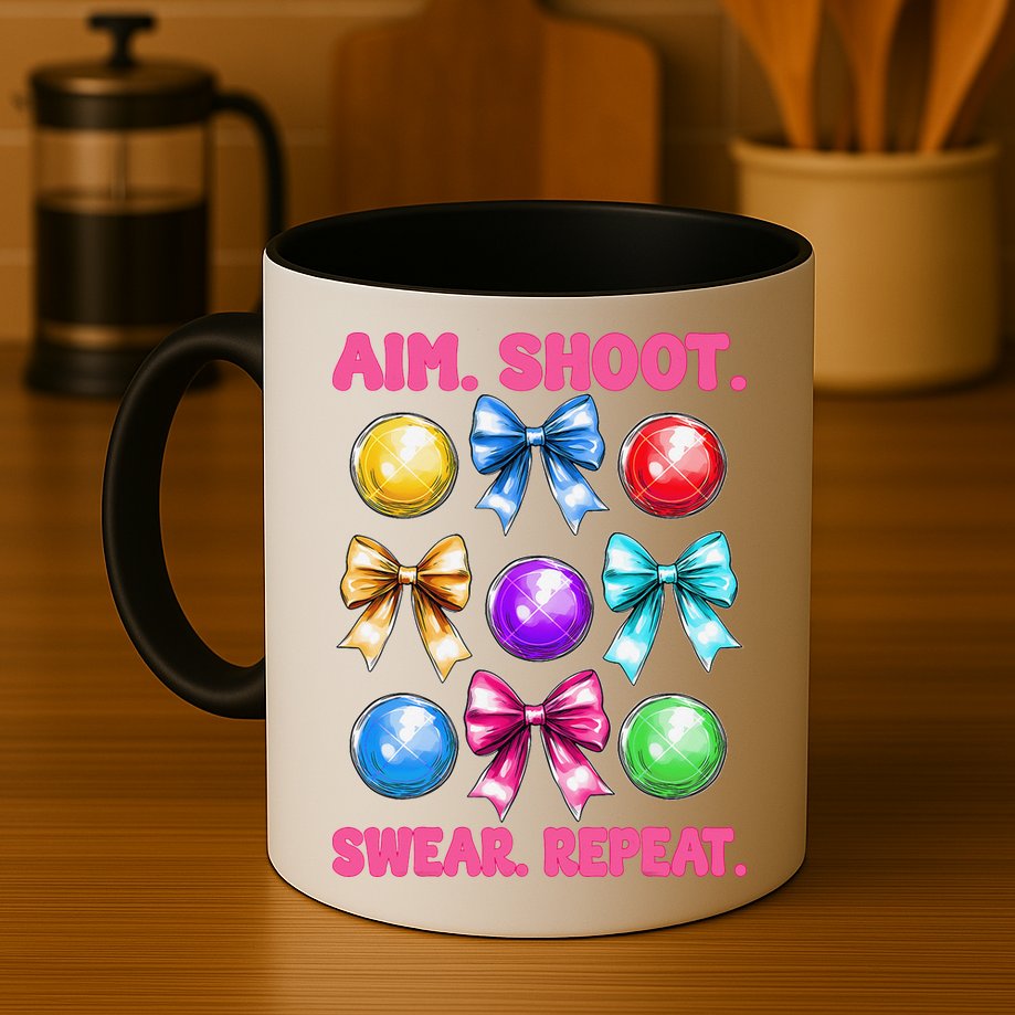 Bocce Ball Player Girl Mom Mothers Day Aim Shoot Swear Mug