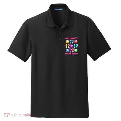 Bocce Ball Player Girl Mom Mothers Day Aim Shoot Swear Dry Zone Grid Polo