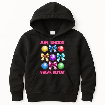 Bocce Ball Player Girl Mom Mothers Day Aim Shoot Swear Kids Hoodie