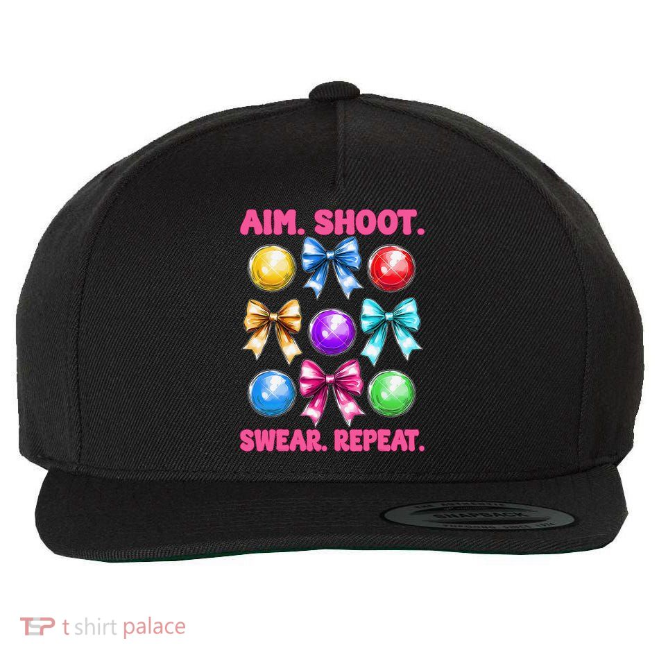 Bocce Ball Player Girl Mom Mothers Day Aim Shoot Swear Wool Snapback Cap