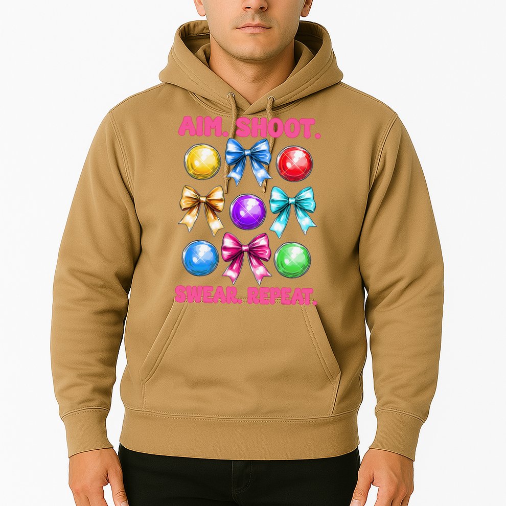 Bocce Ball Player Girl Mom Mothers Day Aim Shoot Swear Hoodie