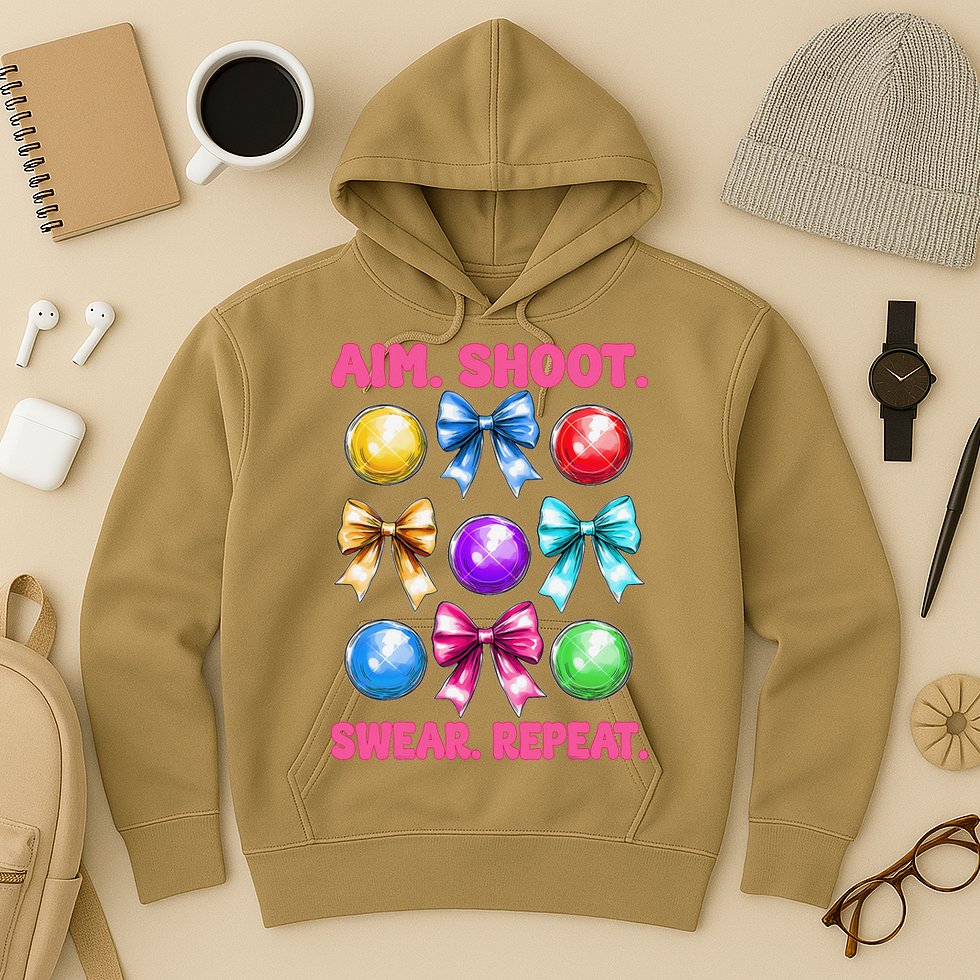 Bocce Ball Player Girl Mom Mothers Day Aim Shoot Swear Hoodie