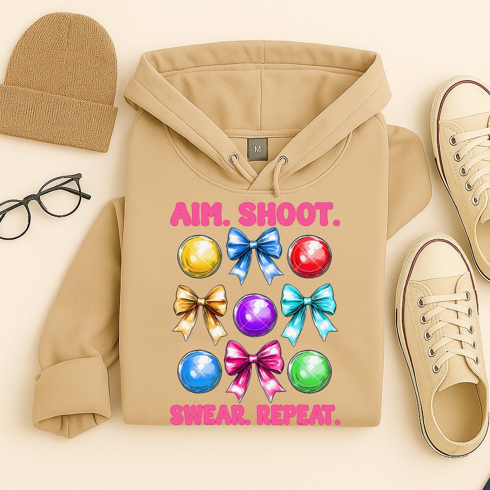 Bocce Ball Player Girl Mom Mothers Day Aim Shoot Swear Hoodie
