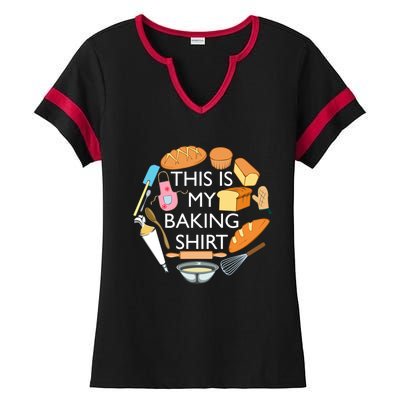 Bread Baking Pastry Funny Chef Cooking Gift Ladies Halftime Notch Neck Tee