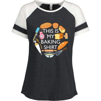 Bread Baking Pastry Funny Chef Cooking Gift Enza Ladies Jersey Colorblock Tee