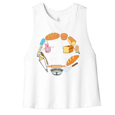 Bread Baking Pastry Funny Chef Cooking Gift Women's Racerback Cropped Tank