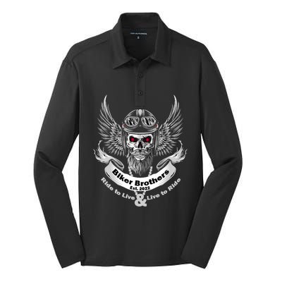 Biker Brothers Premium Silk Touch Performance Long Sleeve Polo