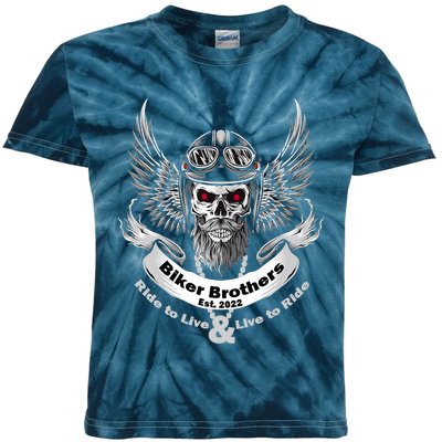 Biker Brothers Premium Kids Tie-Dye T-Shirt