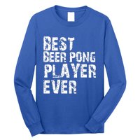 Best Beer Pong Player Ever Retro Vintage Gift Long Sleeve Shirt