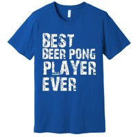 Best Beer Pong Player Ever Retro Vintage Gift Premium T-Shirt