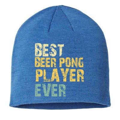 Best Beer Pong Player Ever Retro Vintage Gift Great Gift Sustainable Beanie