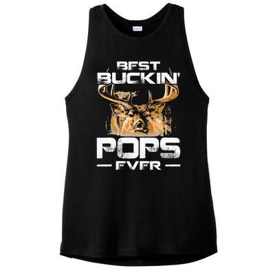 Best Buckin Pops Ever Deer Hunting Bucking Ladies PosiCharge Tri-Blend Wicking Tank