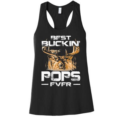 Best Buckin Pops Ever Deer Hunting Bucking Women's Racerback Tank