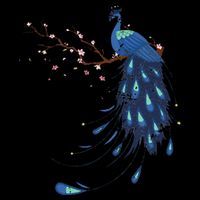 Beautiful Blossom Peacock Cooling Performance Crew T-Shirt