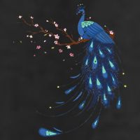 Beautiful Blossom Peacock Adult Drive Performance Visor