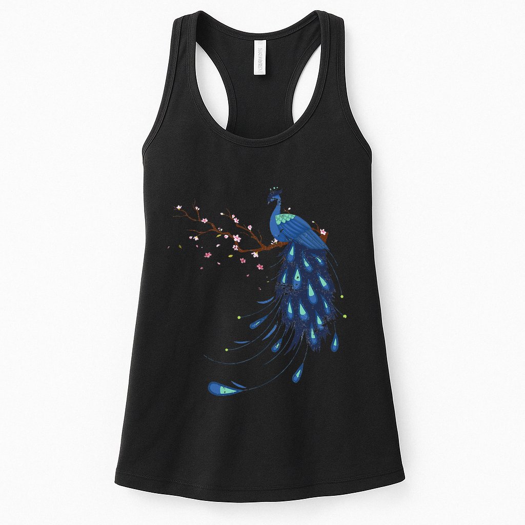 Beautiful Blossom Peacock Womens Tank Top