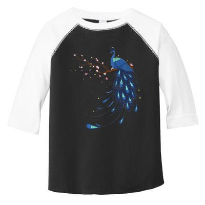 Beautiful Blossom Peacock Toddler Fine Jersey T-Shirt