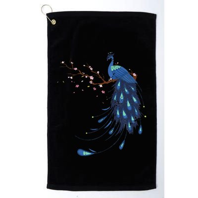 Beautiful Blossom Peacock Golf Towel