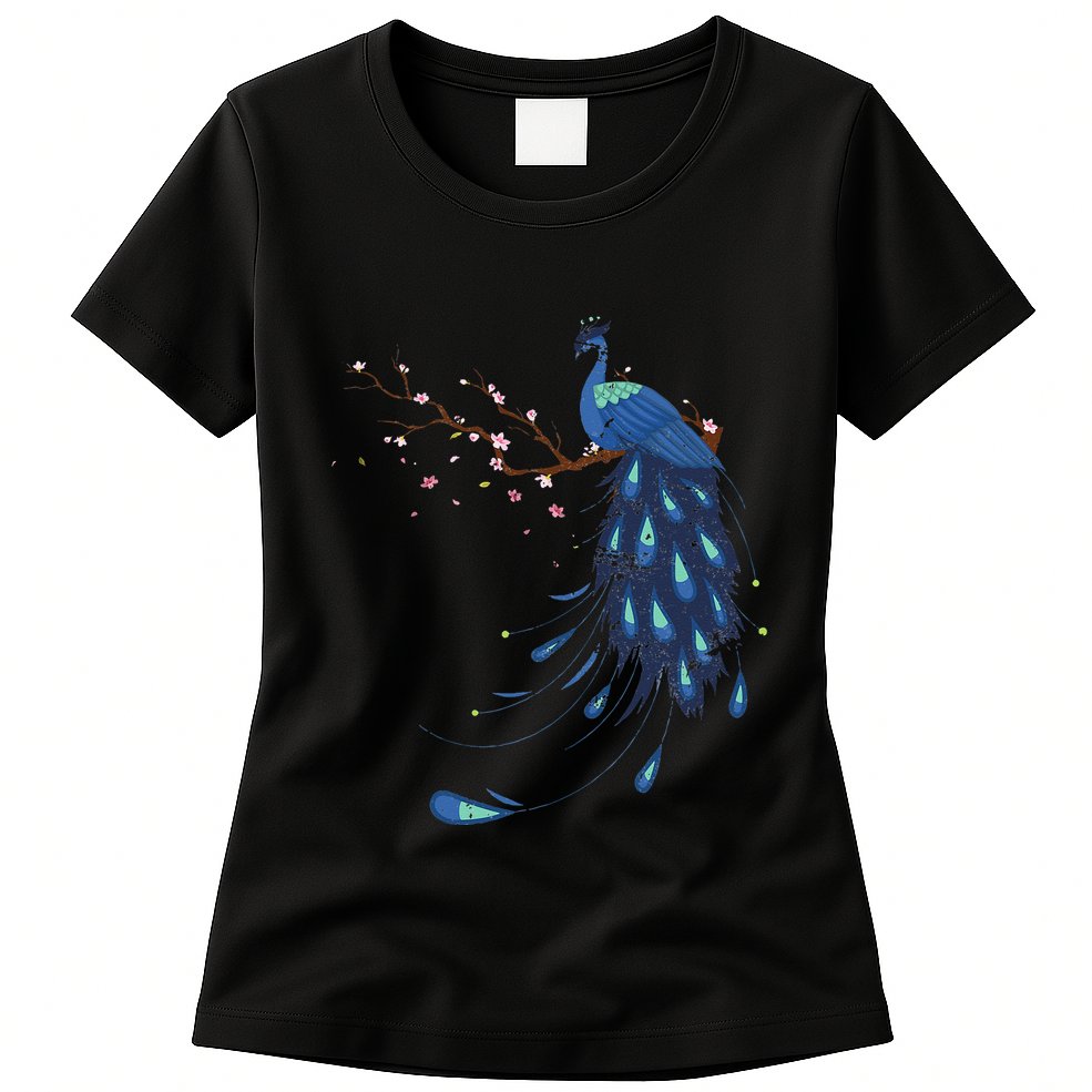 Beautiful Blossom Peacock Womens T-Shirt