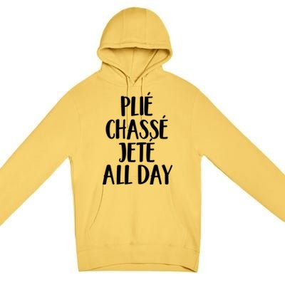 Ballet Barre Plie Chasse Jete All Day Workout Gift Premium Pullover Hoodie