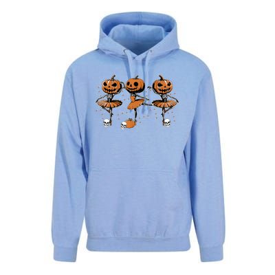 Ballet Ballerina Pumpkin Skeletons Halloween Unisex Surf Hoodie