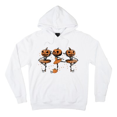 Ballet Ballerina Pumpkin Skeletons Halloween Hoodie