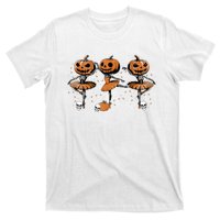 Ballet Ballerina Pumpkin Skeletons Halloween T-Shirt