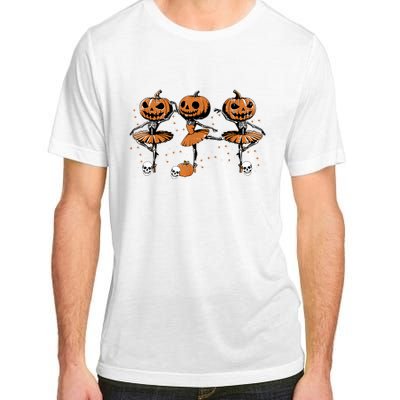 Ballet Ballerina Pumpkin Skeletons Halloween Adult ChromaSoft Performance T-Shirt