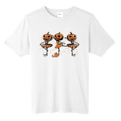 Ballet Ballerina Pumpkin Skeletons Halloween Tall Fusion ChromaSoft Performance T-Shirt