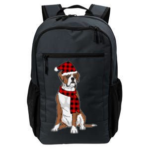 Boxer Buffalo Plaid Boxer Dog Lover Christmas Gift Daily Commute Backpack